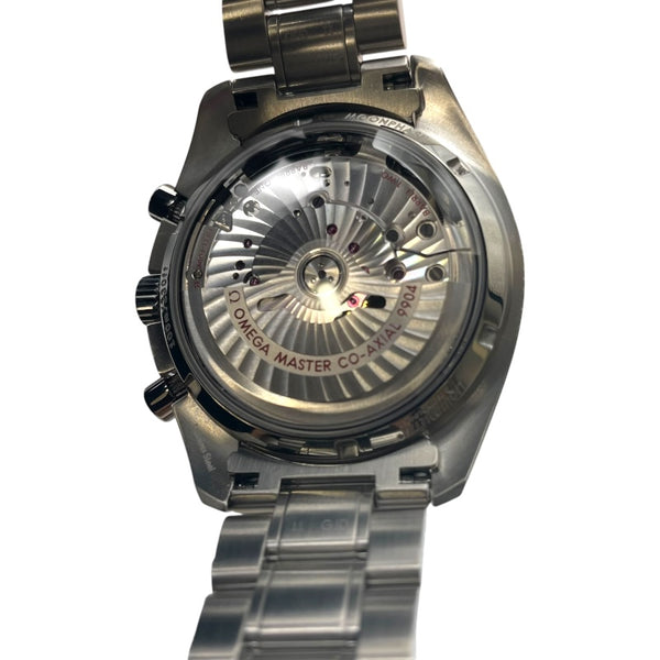 オメガ OMEGA スピードマスター ムーンフェイズ コーアクシャル マスタークロノメーター 304.30.44.52.01.001 ブラック SS メンズ 腕時計