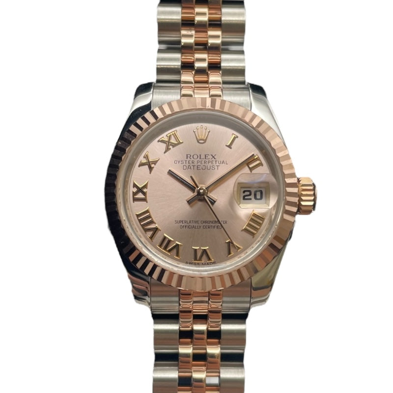 ロレックス ROLEX デイトジャスト26 179171 ピンク K18PG/SS レディース 腕時計