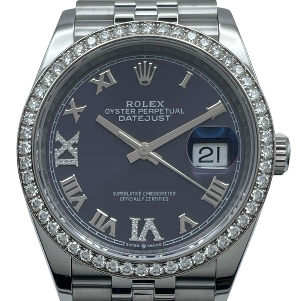 ロレックス ROLEX デイトジャスト36 オーベルジーヌ 126284RBR オーベルジーヌ WG/SS メンズ 腕時計