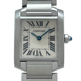 カルティエ Cartier タンクフランセーズ SM W51008Q3 ホワイト SS クオーツ レディース 腕時計