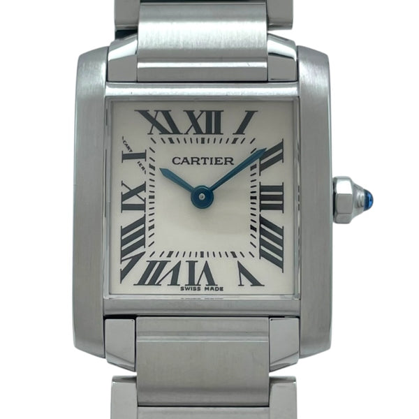 カルティエ Cartier タンクフランセーズ SM W51008Q3 ホワイト SS クオーツ レディース 腕時計