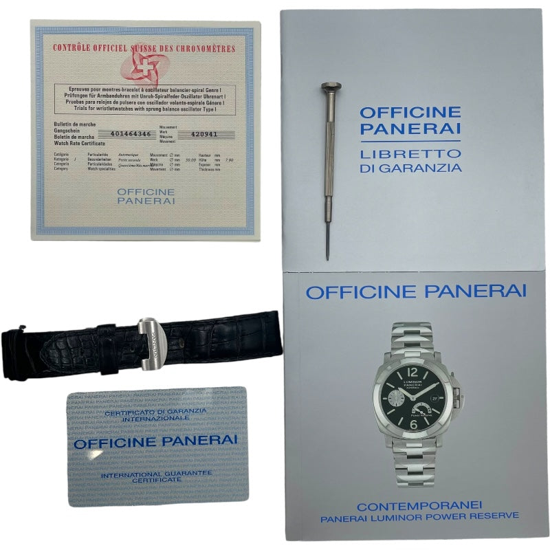 パネライ PANERAI ルミノール パワーリザーブ PAM00125 ブラック SS メンズ 腕時計