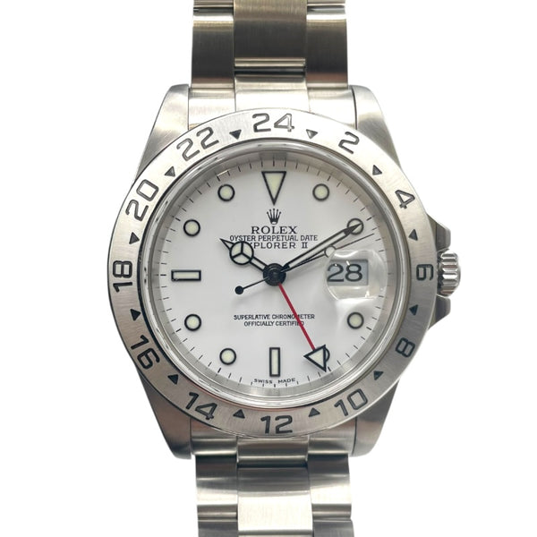 ロレックス ROLEX エクスプローラー2 16570 ホワイト SS メンズ 腕時計