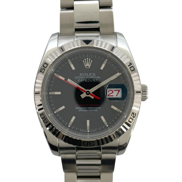 ロレックス ROLEX ターノグラフ 116264 ブラック K18WG/SS メンズ 腕時計