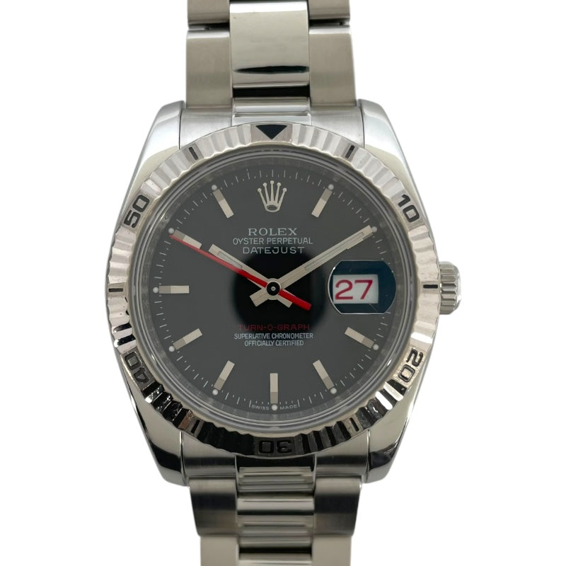 ロレックス ROLEX ターノグラフ 116264 ブラック K18WG/SS メンズ 腕時計