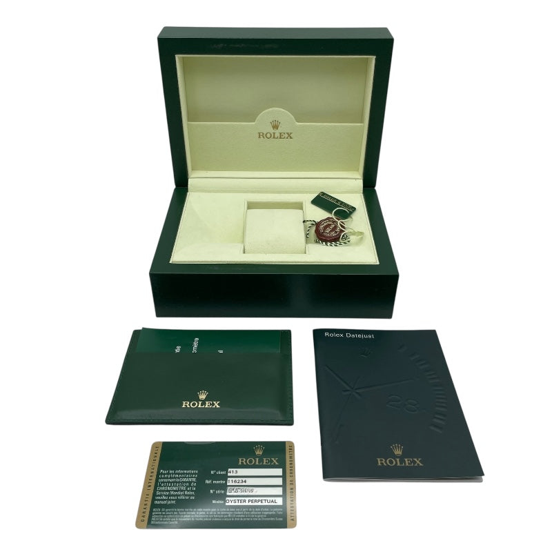 ロレックス ROLEX デイトジャスト36 116234 ブラック WG/SS ユニセックス 腕時計