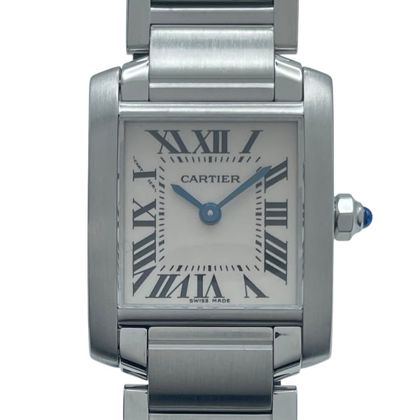 カルティエ Cartier タンクフランセーズSM W51008Q3 ホワイト SS レディース 腕時計