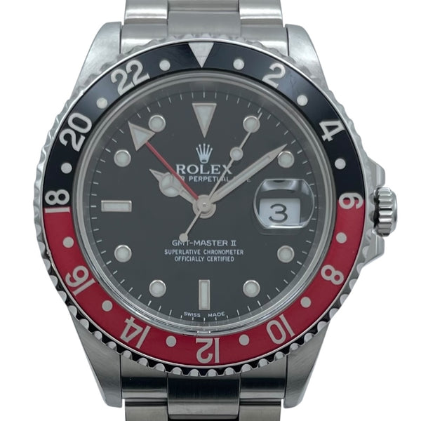 ロレックス ROLEX GMTマスター2 16710 ブラック SS メンズ 腕時計