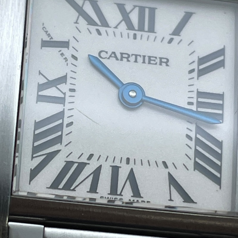 カルティエ Cartier タンクフランセーズ SM W51008Q3 アイボリー SS クオーツ レディース 腕時計