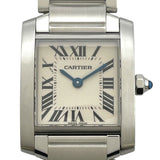 カルティエ Cartier タンクフランセーズ SM W51008Q3 アイボリー SS クオーツ レディース 腕時計
