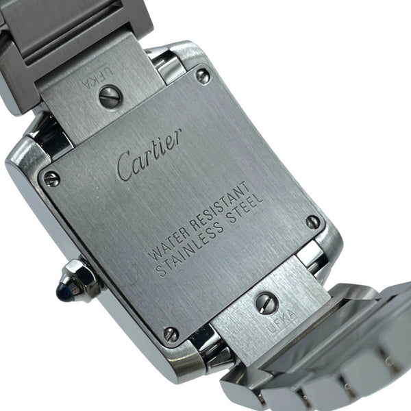 カルティエ Cartier タンクフランセーズ SM W51008Q3 アイボリー SS クオーツ レディース 腕時計