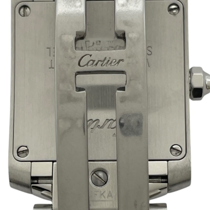 カルティエ Cartier タンクフランセーズ SM W51008Q3 アイボリー SS クオーツ レディース 腕時計