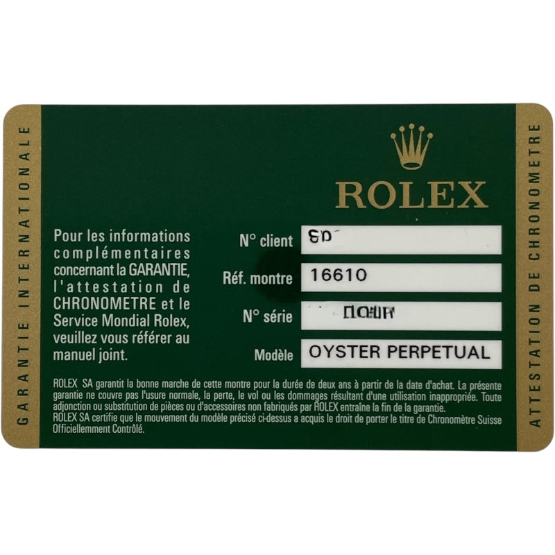 ロレックス ROLEX サブマリーナ 16610 ブラック SS 自動巻き メンズ 腕時計
