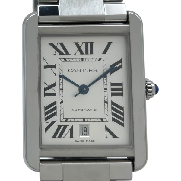 カルティエ Cartier タンクソロ XL W5200028 シルバー SS 自動巻き メンズ 腕時計