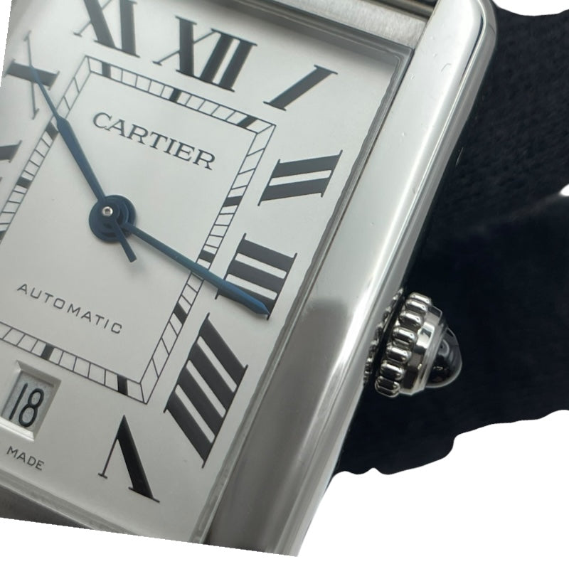 カルティエ Cartier タンクソロ XL W5200028 シルバー SS 自動巻き メンズ 腕時計