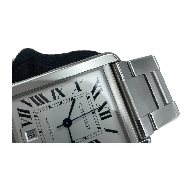 カルティエ Cartier タンクソロ XL W5200028 シルバー SS 自動巻き メンズ 腕時計