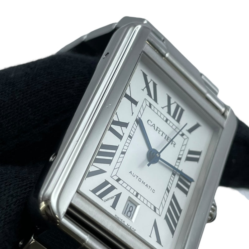 カルティエ Cartier タンクソロ XL W5200028 シルバー SS 自動巻き メンズ 腕時計