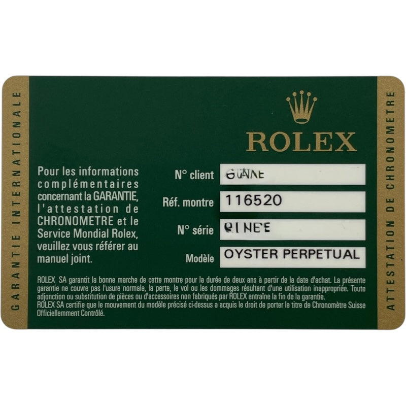 ロレックス ROLEX デイトナ 116520 ブラック SS 自動巻き メンズ 腕時計