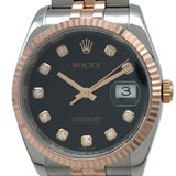 ロレックス ROLEX デイトジャスト36 ホリコン 116231G ブラック SS/PG 自動巻き メンズ 腕時計