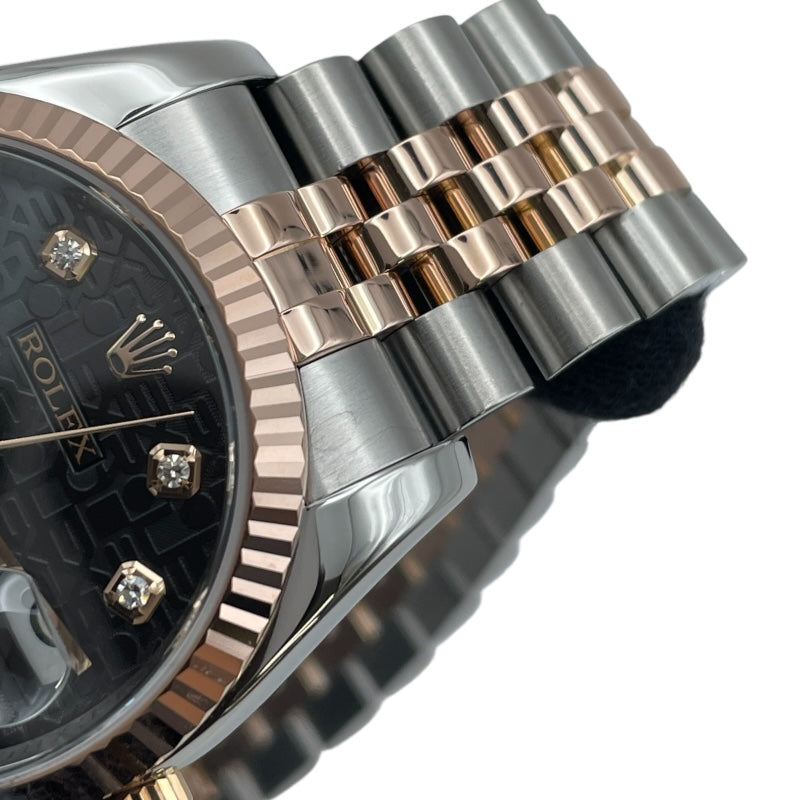 ロレックス ROLEX デイトジャスト36 ホリコン 116231G ブラック SS/PG 自動巻き メンズ 腕時計
