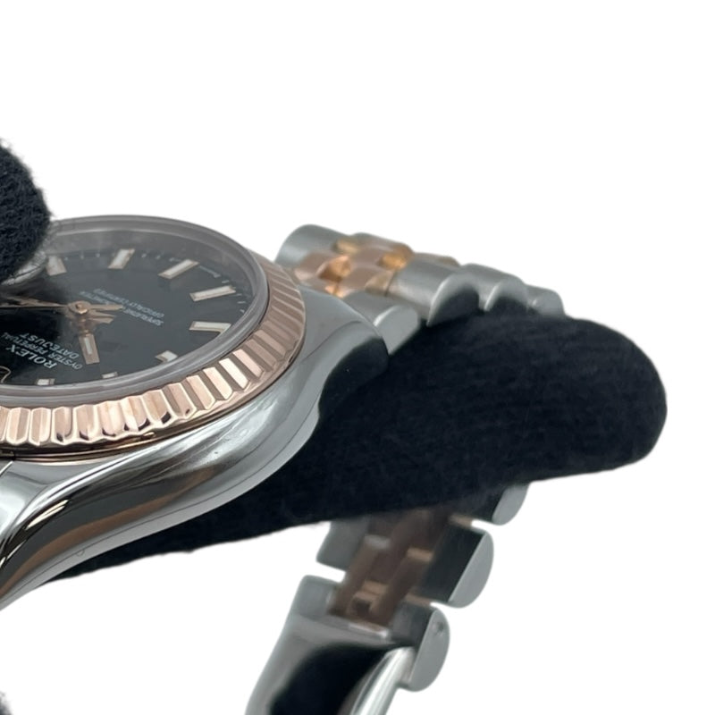 ロレックス ROLEX デイトジャスト26 179171 ブラック PG/SS 自動巻き レディース 腕時計