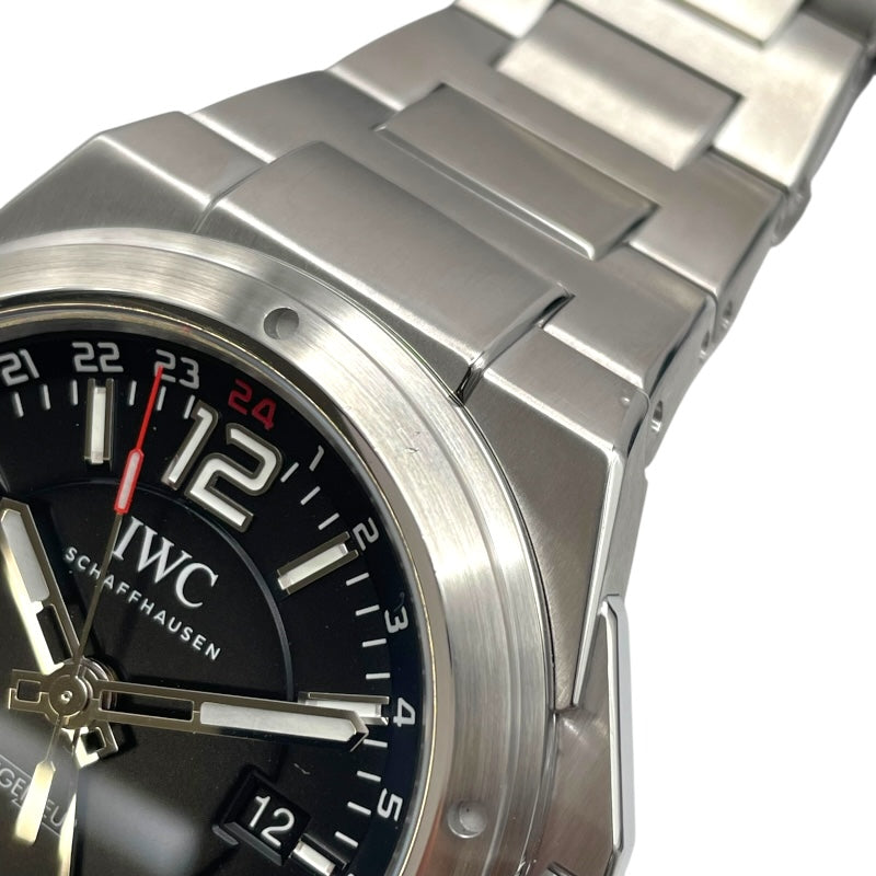 インターナショナルウォッチカンパニー IWC インヂュニア デュアルタイム IW324402 ブラック SS メンズ 腕時計