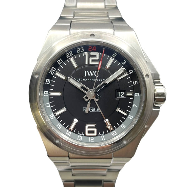 インターナショナルウォッチカンパニー IWC インヂュニア デュアルタイム IW324402 ブラック SS メンズ 腕時計