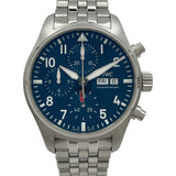 インターナショナルウォッチカンパニー IWC パイロットウォッチ クロノグラフ 41 IW388102 ブルー SS メンズ 腕時計