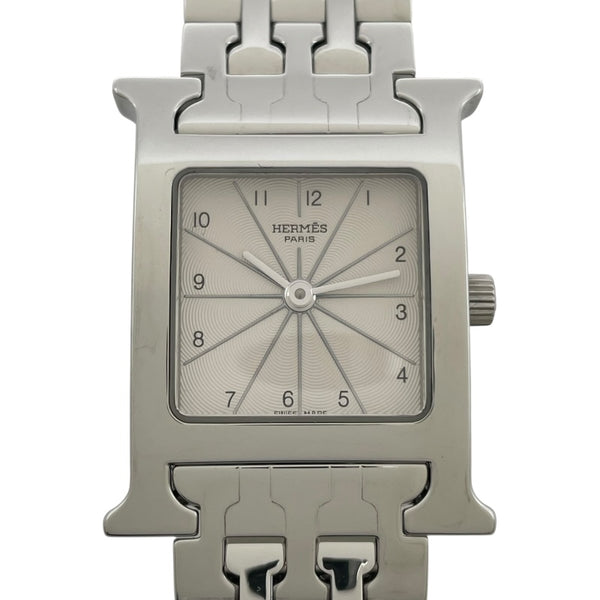 エルメス HERMES Hウォッチ HH1.210 ホワイト SS クオーツ レディース 腕時計