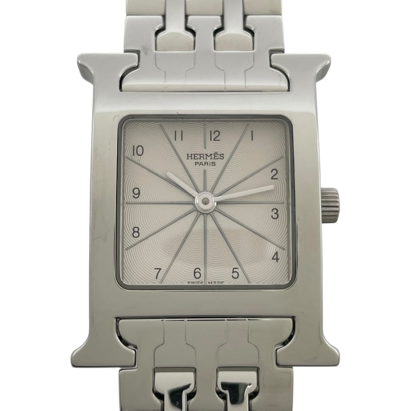 エルメス HERMES Hウォッチ HH1.210 ホワイト SS クオーツ レディース 腕時計