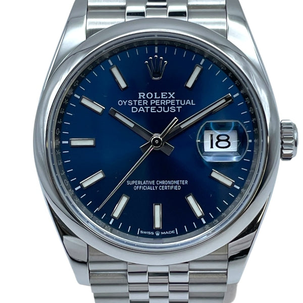 ロレックス ROLEX デイトジャスト36 ランダムシリアル 126200 ブルー SS 自動巻き メンズ 腕時計
