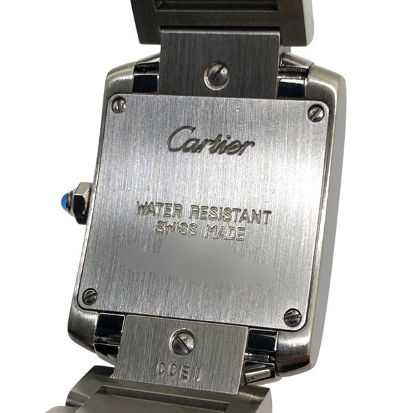 カルティエ Cartier タンクフランセーズ SM W51008Q3 アイボリー SS レディース 腕時計