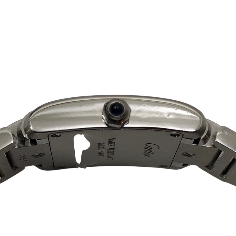 カルティエ Cartier タンクフランセーズ SM W51008Q3 アイボリー SS レディース 腕時計