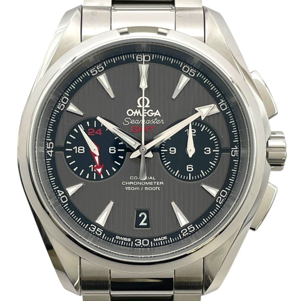 オメガ OMEGA シーマスター アクアテラ 150M コーアクシャル クロノメーター GMT クロノグラフ 231.10.43.52.06.001 グレー SS 自動巻き メンズ 腕時計