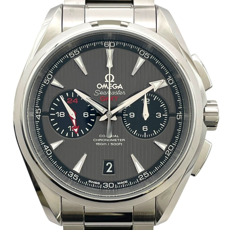 オメガ OMEGA シーマスター アクアテラ 150M コーアクシャル クロノメーター GMT クロノグラフ 231.10.43.52.06.001 グレー SS 自動巻き メンズ 腕時計