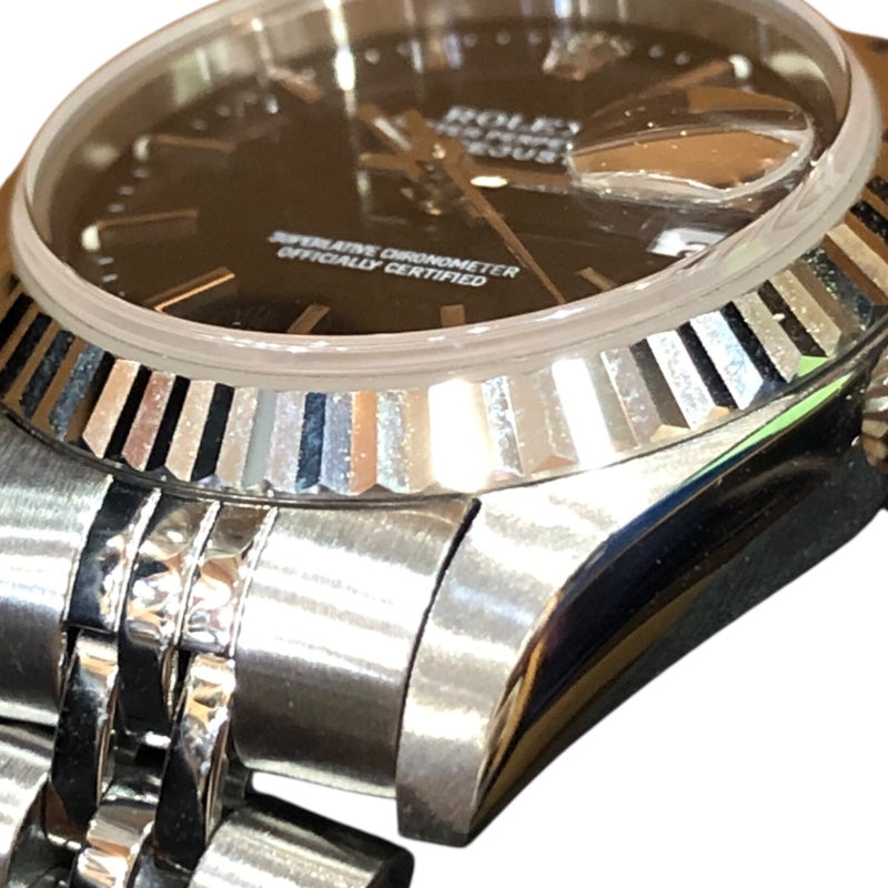 ロレックス ROLEX デイトジャスト 79174 ブラック WG/SS レディース 腕時計