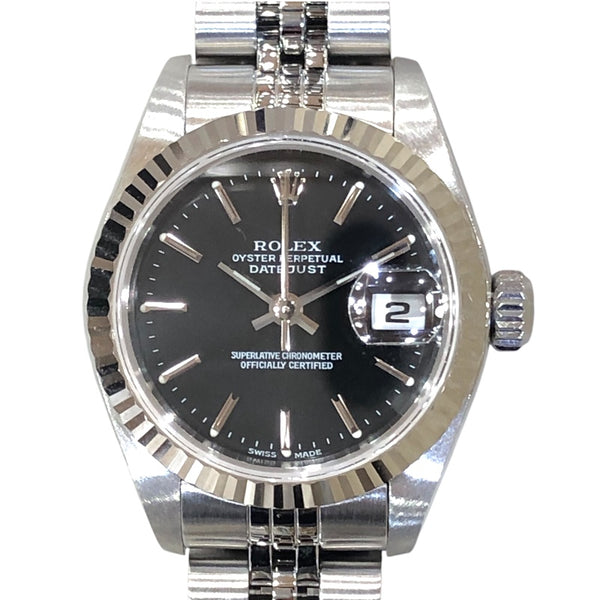 ロレックス ROLEX デイトジャスト 79174 ブラック WG/SS レディース 腕時計