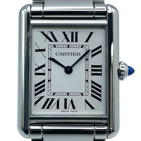 カルティエ Cartier タンク マスト LM WSTA0052 シルバー SS クオーツ メンズ 腕時計