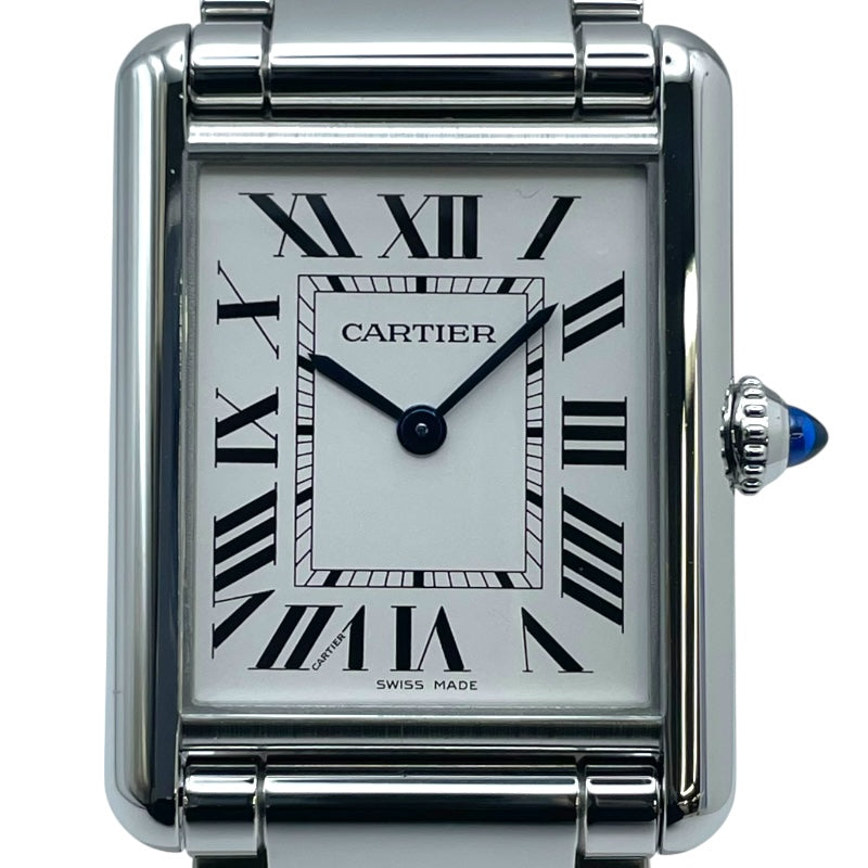 カルティエ Cartier タンク マスト LM WSTA0052 シルバー SS クオーツ メンズ 腕時計