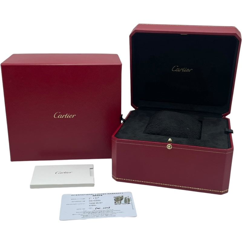カルティエ Cartier タンク マスト LM WSTA0052 シルバー SS クオーツ メンズ 腕時計