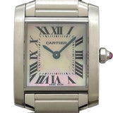 カルティエ Cartier タンク フランセーズ SM W51028Q3 ピンクシェル SS クオーツ レディース 腕時計