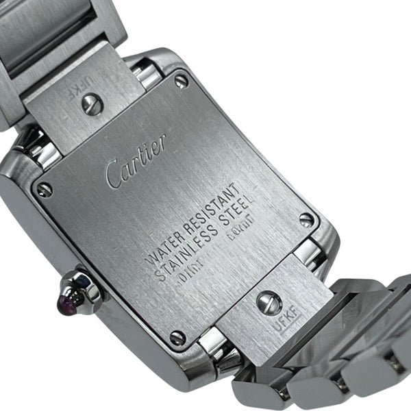 カルティエ Cartier タンク フランセーズ SM W51028Q3 ピンクシェル SS クオーツ レディース 腕時計