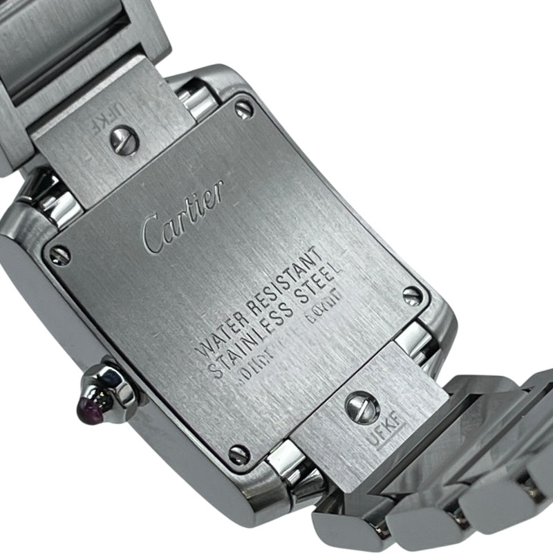 カルティエ Cartier タンク フランセーズ SM W51028Q3 ピンクシェル SS クオーツ レディース 腕時計