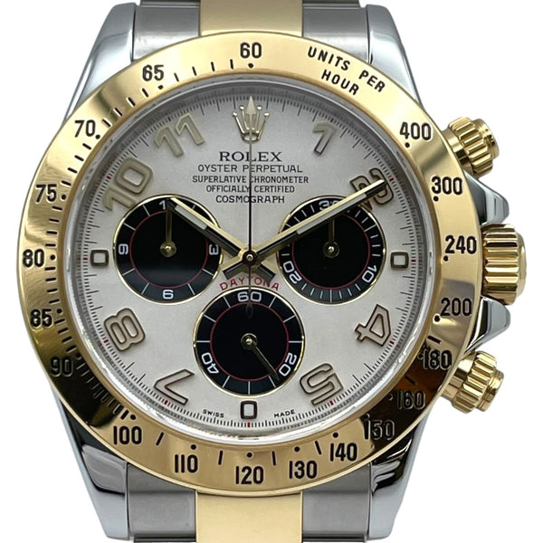ロレックス ROLEX コスモグラフ・デイトナ ランダムシリアル 116523 ホワイト/ブラック K18YG/SS 自動巻き メンズ 腕時計