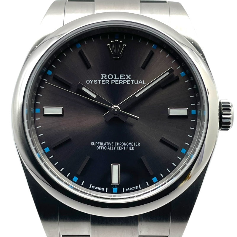 ロレックス ROLEX オイスターパーペチュアル 39 ダークロジウム 114300 ダークロジウム ステンレス 自動巻き メンズ 腕時計