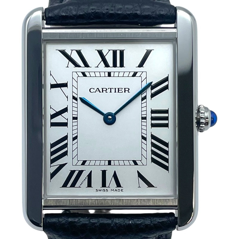 カルティエ Cartier タンク ソロ LM W1018355 シルバー SS クオーツ メンズ 腕時計