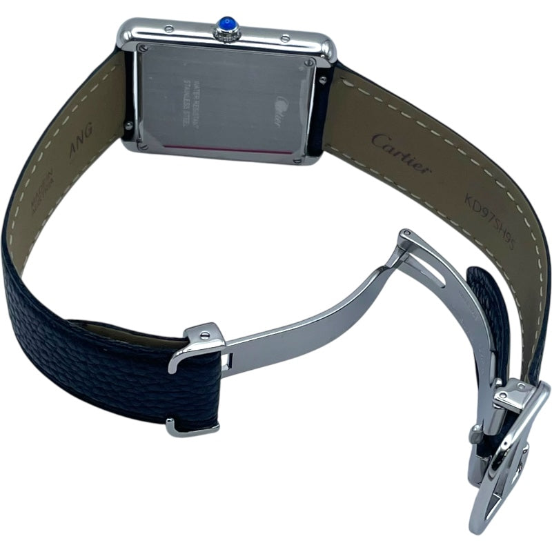 カルティエ Cartier タンク ソロ LM W1018355 シルバー SS クオーツ メンズ 腕時計