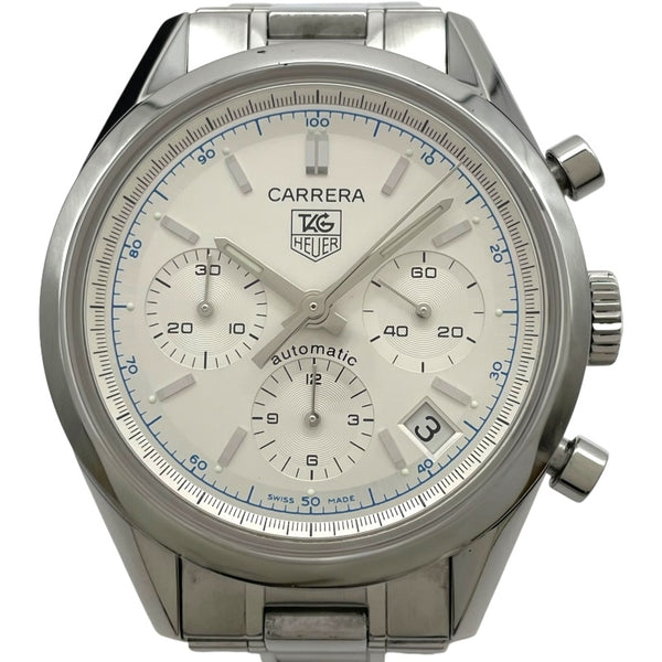 タグ・ホイヤー TAG HEUER カレラ クロノグラフ CV2110.BA0787 ホワイト SS 自動巻き メンズ 腕時計