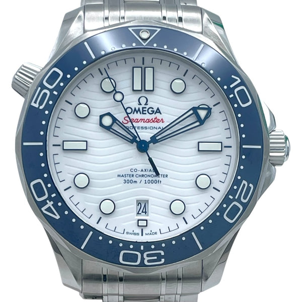 オメガ OMEGA シーマスター ダイバー300M コーアクシャル マスタークロノメーター 522.30.42.20.04.001 ホワイト SS 自動巻き メンズ 腕時計