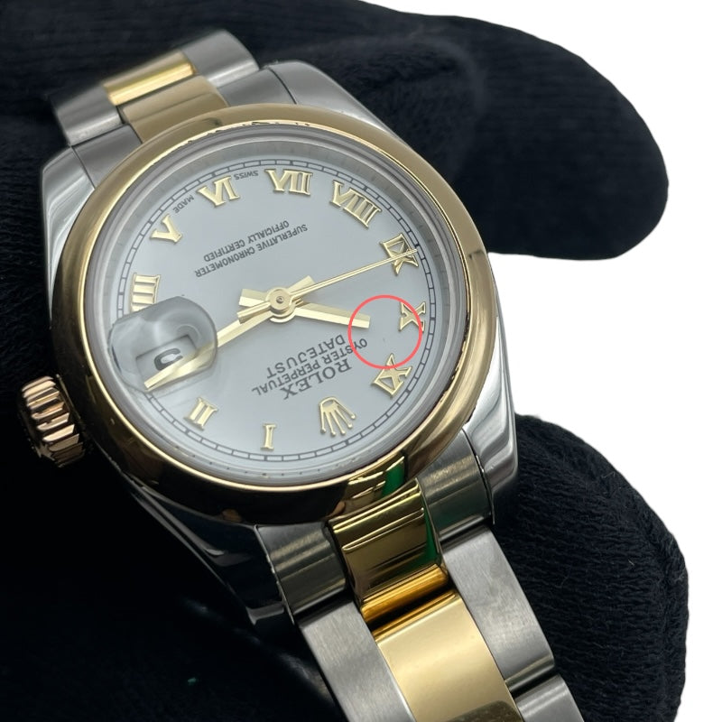 ロレックス ROLEX デイトジャスト26 179163 ホワイト K18×SS 自動巻き レディース 腕時計
